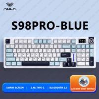 Teclado Mecánico Inalámbrico RGB AULA S98 PRO, Hotswap, Gamer, Sin Contacto, 2.4G, Tamaño Completo, Programable, Plug and Play, Construcción Metálica