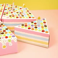 Boîtes cadeaux en papier en forme de gâteau, 8 pièces, pour biscuits, faveurs de baby shower, friandises, anniversaire d'enfant, dessert, emballage