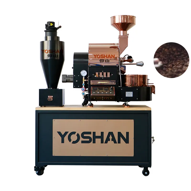 Yoshan Professional Turkish 15kg Roasters Machine Electronic Inferred Coffee Roaster Machone 60kg Auto Panel Big Coffee Roaster