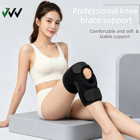Attelle de genou médicale en néoprène réglable sur mesure avec stabilisateurs latéraux et coussinets en gel pour la rotule, pour le sport, le basketball, la course à pied et les douleurs articulaires