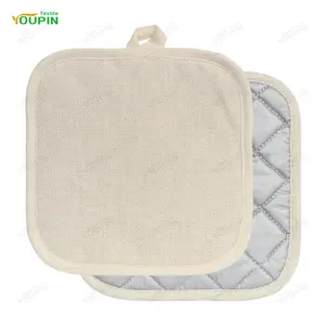 Digital Printing Kitchen Textile Soft Polyester Linen Table Pads Blank Pot Holders For Heat Press Sublimation