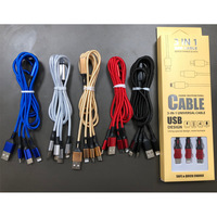 Câble de charge USB 3-en-1 personnalisé avec logo, prise en charge OEM, 120 mm, prix promotionnel usine, vente chaude