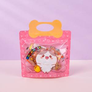 Bolsa de plástico con ventana, diseño colorido y atractivo, para envasar dulces, bocadillos, juguetes pequeños y condimentos. - Product Image 1