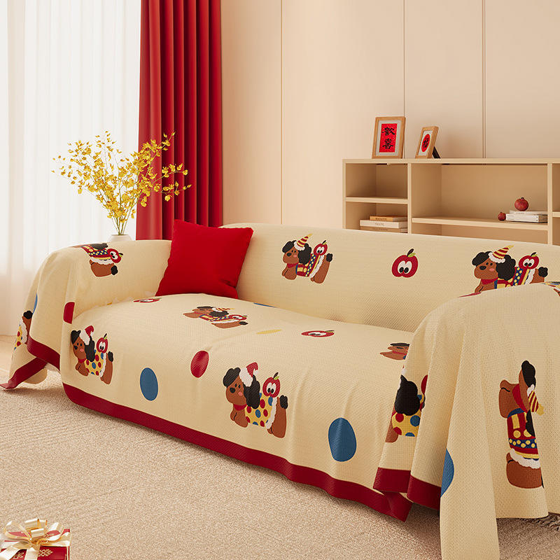 Festive yellow puppy