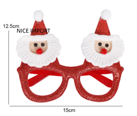 Lunettes de Noël style bonhomme de neige avec nœud vert, accessoires de décoration pour fête d'enfants, montures de lunettes de Noël
