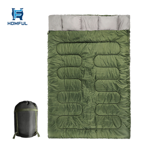 HOMFUL 3 Season Waterproof Camping Double <b>Sleeping</b> <b>Bag</b> Winter for Outdoors and Traveling - Product Image 1