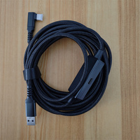 Jaket nilon 16 kaki USB tipe C, kabel Tautan okular untuk Meta Quest 3s untuk Quest 3 untuk Quest 2/Pro Pico 4 PC VR uap