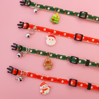 Ensemble collier et nœud papillon de Noël pour animaux de compagnie, collier réglable pour chien et chat avec clochette et boucle de sécurité, accessoire de fête