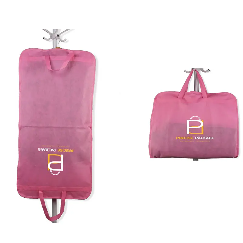 wholesale clothing cover bag pink suit cover garment bag non woven garment covers bag