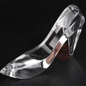 Zapatos de cristal de <span class=keywords><strong>Cenicienta</strong></span> de varios colores, decoración de tacón alto transparente, adorno para regalo, CPW-14A - Product Image 4