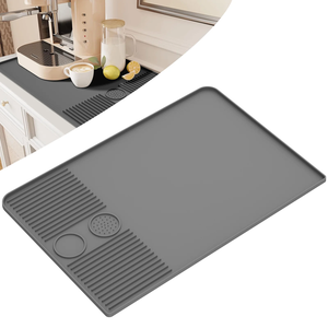 BPA Free Silicone Coffee <b>Mat</b> Non-Slip Raised Edges Countertop <b>Mat</b> for Cafe <b>Bar</b> Cabinet Kitchen Accessories - Product Image 1