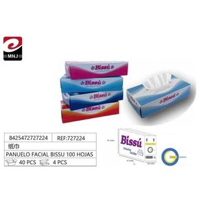 Fazzoletti per il viso Biss, confezione da 100 fogli, 40 pezzi - Product Image 1