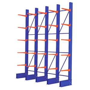 Système de rayonnage en porte-à-faux meca à bras de stockage d'entrepôt simple et double face robuste