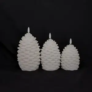 Fabriek Nieuwste Kerst Decoratie Battery Operated Pine Cone Led Kaarsen Met Afstandsbediening