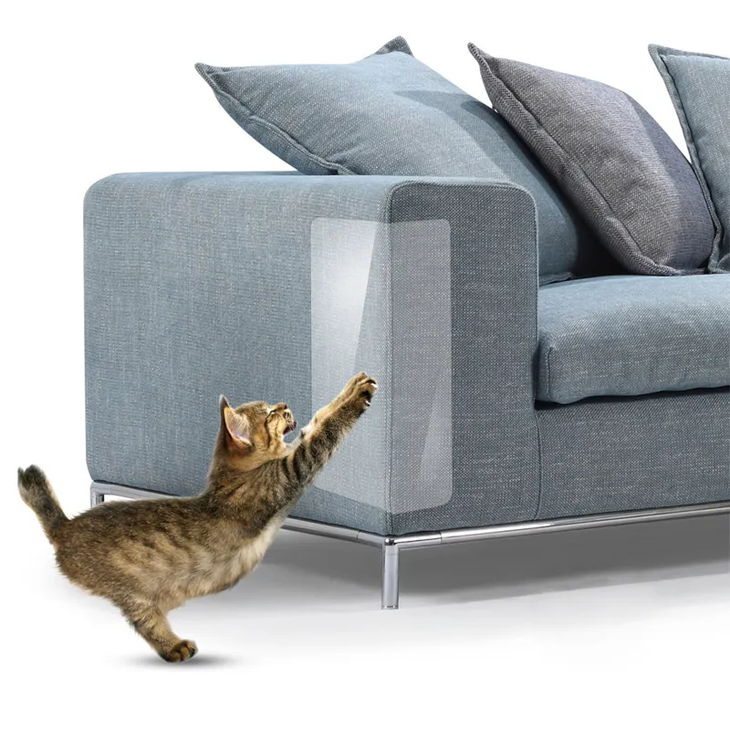 Sofa Protector Pet Cat Training Scratching Guard Cat Scratch Deterrent Furniture Sofa PVC Transparent Guard Protector