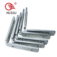 Connecteurs métalliques en L pour profilés de poignée, supports d'angle en fer, accessoires de quincaillerie pour meubles