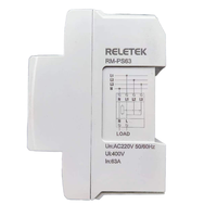 RELETEK RM-PS63 Relais de phase de moteur réglable à contrôle de tension scellé blanc Protection numérique automatique haute puissance miniature
