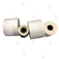 Etiquetas de Transferencia Térmica 20x10x4, Rollo de Etiquetas de Papel Blanco Recubierto, Etiquetas Adhesivas con Código de Barras Troqueladas para Supermercado/Alimentos/Envases de Cosméticos