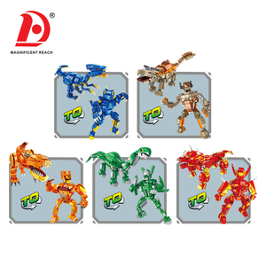 Blocs de construction dinosaures mecha 5-en-1, 1215 pièces, 2 modes de transformation, briques robot dinosaure, <span class=keywords><strong>jouet</strong></span> éducatif STEM à assembler pour enfants - Product Image 4