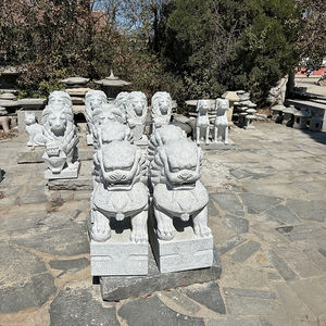 Moderne Stijl Outdoor Steen <span class=keywords><strong>Fu</strong></span> Hond Standbeeld Met De Hand Gesneden Westers Ontwerp Voor Huis Tuin Park Custom Size Carving Natuur Dieren Kunst - Product Image 2