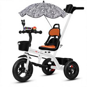 Triciclo per Bambini con Musica per Età 1-6 Anni, Passeggino in Metallo, <span class=keywords><strong>Bicicletta</strong></span> - Product Image 6
