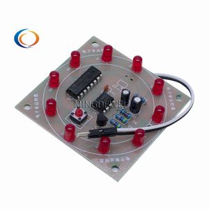 Electronic NE555 CD4017 Wheel of Fortune DIY Kit Lucky Tocadiscos Soldadura Entrenamiento LED Luz intermitente Rotary Suite Juego de regalo divertido - Product Image 1