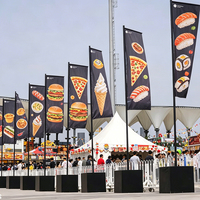 Drapeau de plage publicitaire personnalisé à impression rapide pour extérieur, résistant au vent, livraison rapide