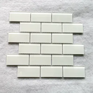 Glass Mosaic Tiles 2 × 4 Brick Tile Bathroom Glitter Mosaic For Wall Backsplash