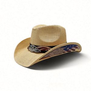 Sombrero Vaquero de Ala Ancha en Stock, Unisex, Personalizado, para Playa, Estilo Dallas Cowboys, Sombreros de Paja para Mujer, Venta al por Mayor, Sombrero Vaquero Occidental - Product Image 2