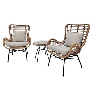 Ensemble table et chaises de bistro français en acier moderne et imperméable de haute qualité pour jardin et jardin avec coussin - Product Image 5