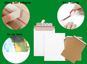 Sinh Thái Trắng Đen Nâu Kraft Giấy Stayflats Peel & Seal A4 Cuốn Sách Mailer Biểu Tượng Tùy Chỉnh Các Tông Sóng Bao Bì Phong Bì - Product Image 6