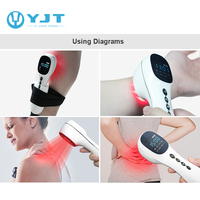 Appareil de thérapie au laser froid portable LLLT 808nm 650nm, équipement de physiothérapie rechargeable pour la rééducation et le soulagement des douleurs articulaires