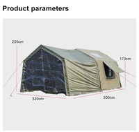 Tente Gonflable Portable de Luxe 8+8 TC en Coton Oxford, Isolée pour l'Hiver, Spacieuse et Extensible avec Rideau en TPU, Montage Rapide
