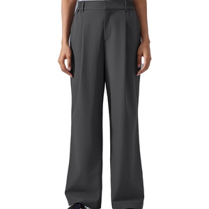 Pantalon large pour femme, coupe ample, couleur unie, personnalisé OEM, pour un style décontracté et streetwear - Product Image 3