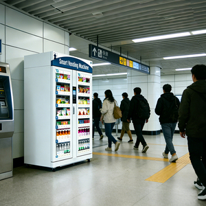 Distributeur automatique de snacks GS grande capacité <span class=keywords><strong>en</strong></span> acier inoxydable avec écran tactile 10 pouces, paiement par carte de crédit, réfrigération (0-10) et contrôle à distance - Product Image 3