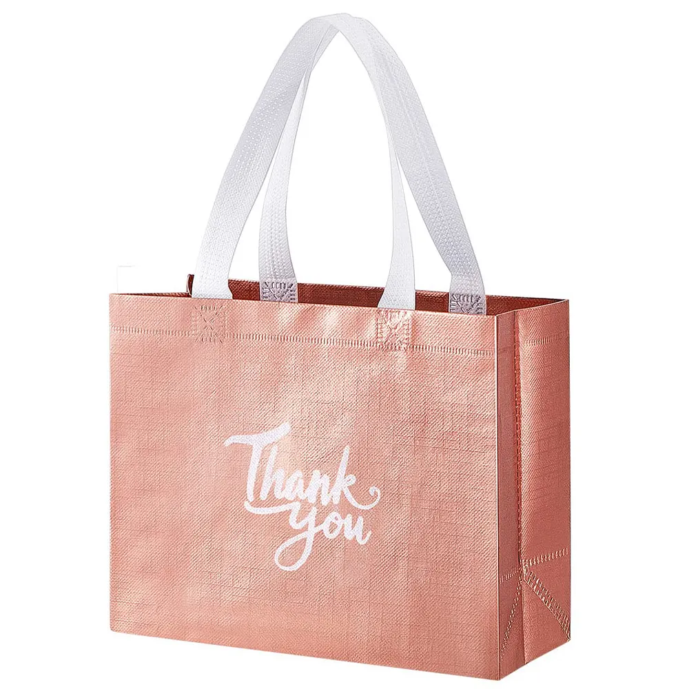 Custom Hot Sales Fashion Shopping Handbag Matte Laminated Metallic non woven shopping bag With Sturdy Handle