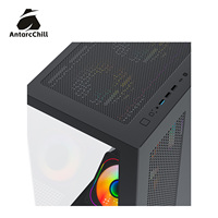 AntarcChill Black Full Tower Sea View Chassis Top Bottom Separation 360 Water Cooling E-ATX ATX MATX ITX