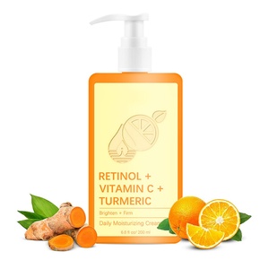 Loción Corporal de Alta Calidad, Natural y Orgánica, para el Cuidado de la Piel, Hidratante, Iluminadora, Reafirmante y Reparadora, con Vitamina C, Cúrcuma y Retinol - Product Image 1