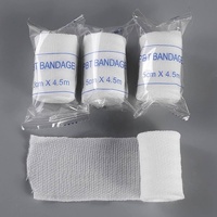 Bandage élastique en coton PBT certifié CE Classe I, respirant, conforme aux normes médicales, pour trousse de premiers secours, tailles 5-20cm*4.5m