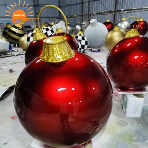 Ornement <span class=keywords><strong>géant</strong></span> de Noël boule colorée intérieure et extérieure en fibre de <span class=keywords><strong>verre</strong></span> ornement <span class=keywords><strong>géant</strong></span> de Noël - Product Image 5