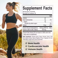 Ausreson OEM Halal Calcium Vitamines D3 et K2 MK7 Végétaliens Compléments pour la Santé des Os et du Cœur 10000 UI Capsules de Vitamine D3 K2 MK7