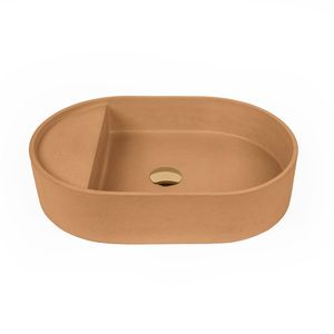 Lavabo Moderno Ovalado de Hormigón para Encimera con Borde Integrado, Lavabo de Cemento Personalizado de Fábrica - Product Image 6