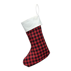 Chaussettes en lin à carreaux rouges/noirs/verts, chaussettes de sublimation, chaussettes de Noël - Product Image 4