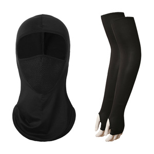 Masque facial de cyclisme, manches de protection solaire, ensemble deux pièces, anti-UV, respirant, séchage rapide, unisexe, pour sports de plein air, couvre-chef de cyclisme - Product Image 4