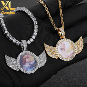 Collar con Proyección de Foto Personalizada, Colgante de Ala con Circonitas Brillantes, Joyería Conmemorativa, Regalo Personalizado - Product Image 6