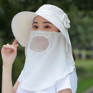 Sombrero de sol de verano para mujer con protección facial, ala ancha, transpirable, protección UV, para recolección de té y ciclismo - Product Image 2