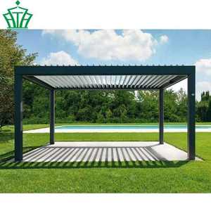 Fabrika doğrudan satış elektrikli güneşlik bahçe alüminyum Gazebo motorlu Pergola çatı için açık - Product Image 6
