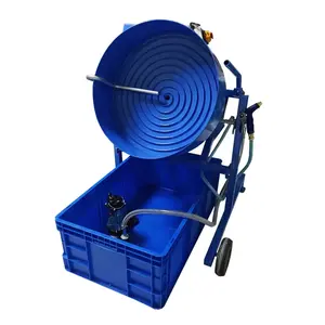 Hot Sale gold mining movable fully automatic gold washing machinery alluvial fine gold spiral Steel wash pan good price