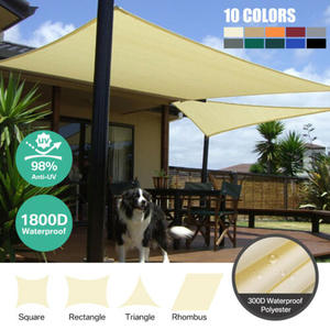 Voile d'ombrage triangulaire en HDPE pour extérieur, 4*4*4 mètres, imperméable, pour jardin, balcon, auvent, protection solaire et amélioration du paysage - Product Image 4