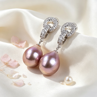 Boucles d'oreilles en perles baroques Edison de luxe fantastiques, de grande taille, couleur naturelle, qualité AAA, 11-12 mm, vente en gros de l'usine de Zhuji
